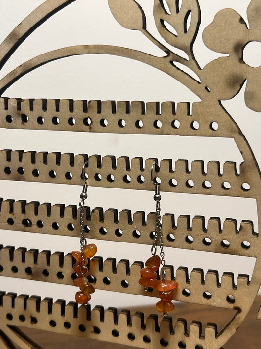 Boucles d'Oreilles Baroques - Cornaline