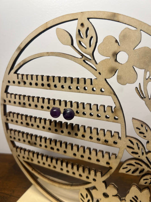 Boucles d'oreilles boule - Améthyste