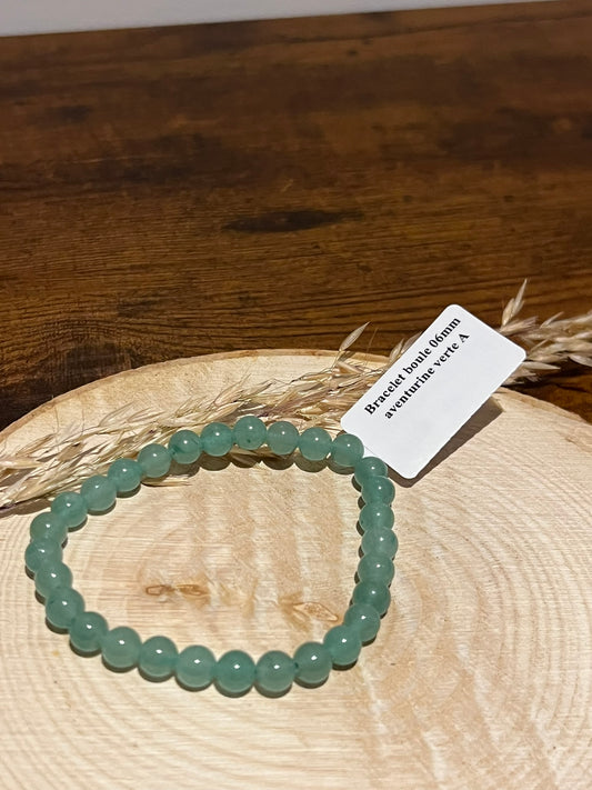 Bracelet Boule -  Aventurine Verte