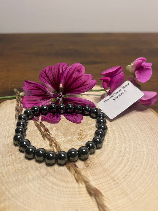 Bracelet Boule - Hématite